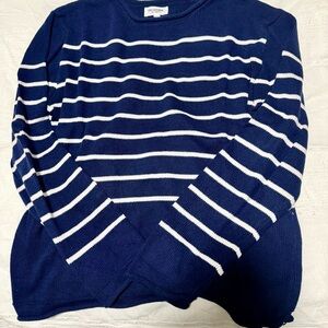Navy and White Striped Sweater